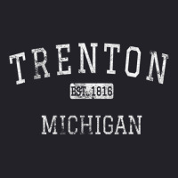 Trenton Michigan Mi Vintage T Shirt Unisex Sherpa-lined Denim Jacket | Artistshot