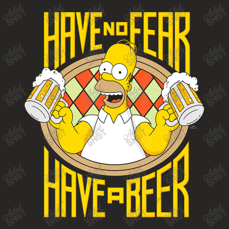 Us The Simpsons Homer Beer Fear 01 H Ladies Fitted T-Shirt by longdanouj | Artistshot