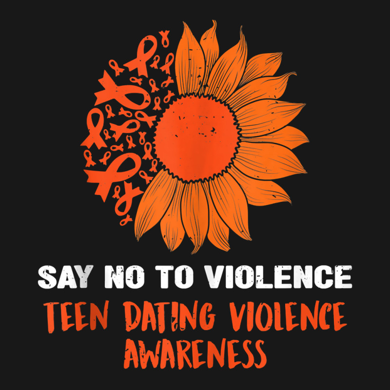 Sunflower We Wear Orange Teen Dating Violence Awar Flannel Shirt by ginen | Artistshot