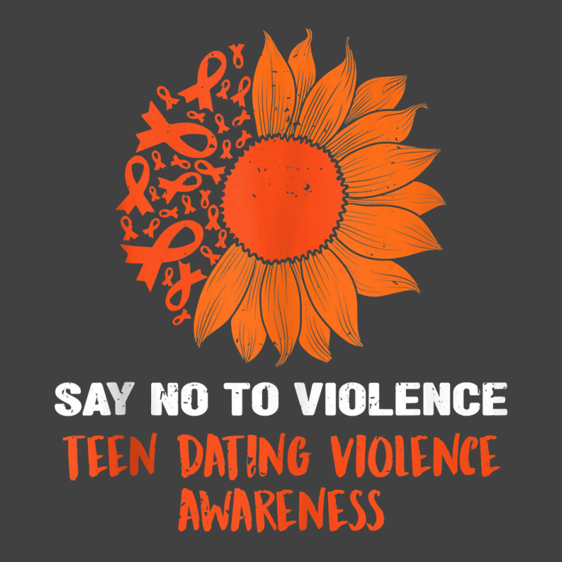 Sunflower We Wear Orange Teen Dating Violence Awar Vintage T-Shirt by ginen | Artistshot