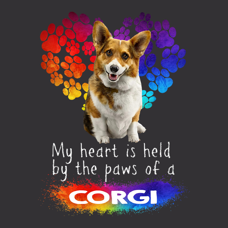 My Heart Is Held By The Paws Of A Corgi Vintage Hoodie by whoretacarpal | Artistshot