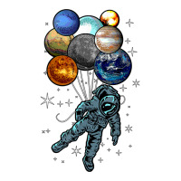 Astronaut Space Balloons Moon Mars Planets  Astron Crop Top | Artistshot