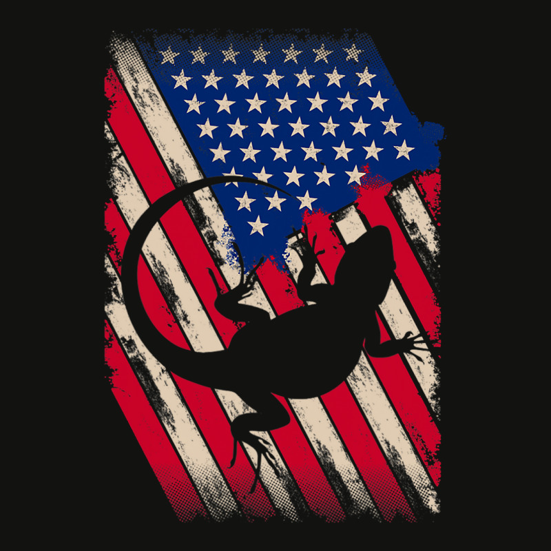 Funny America Bearded Dragon American Flag Happy 4 Scorecard Crop Tee by whoretacarpal | Artistshot