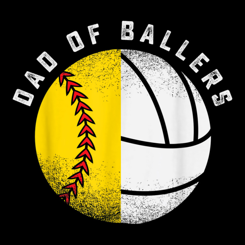 Dad Of Ballers Father Son Volleyball Softball Play Zipper Hoodie | Artistshot