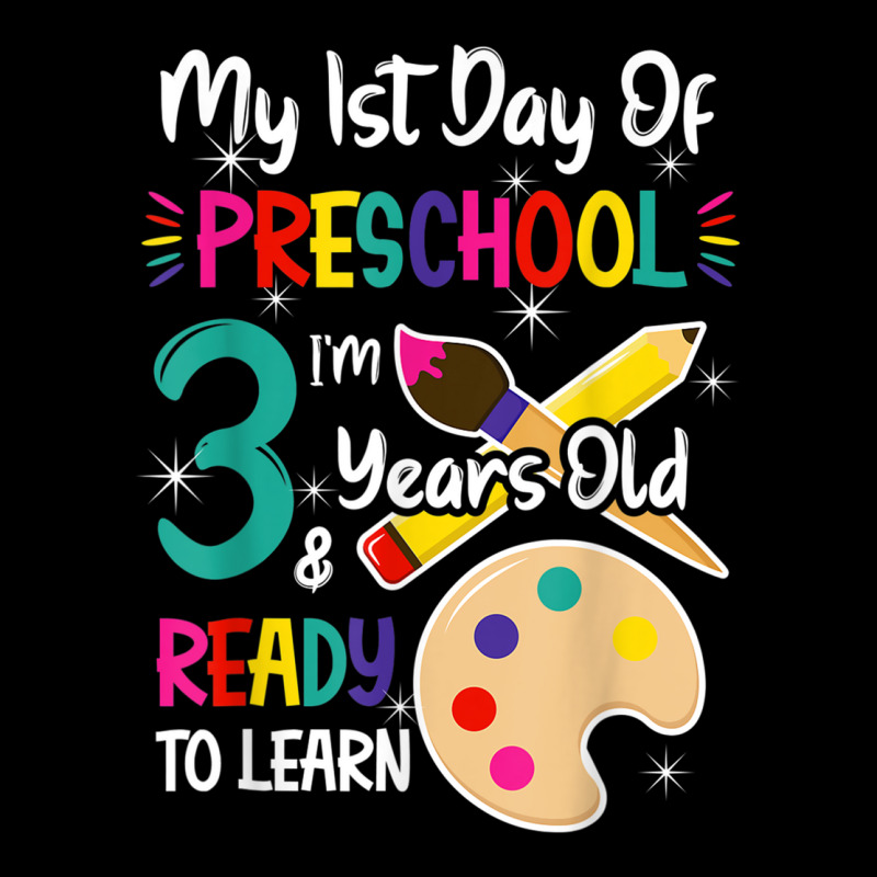 My First Day Of Preschool 3 Years Old Back To Scho Men's 3/4 Sleeve