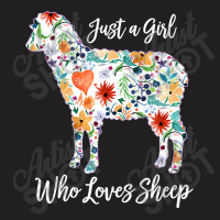 Just A Girl Who Loves Sheep Cute Funny Design For  T-shirt | Artistshot