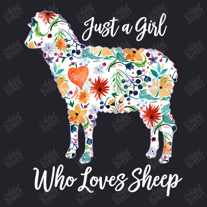 Just A Girl Who Loves Sheep Cute Funny Design For  Unisex Sherpa-lined Denim Jacket | Artistshot