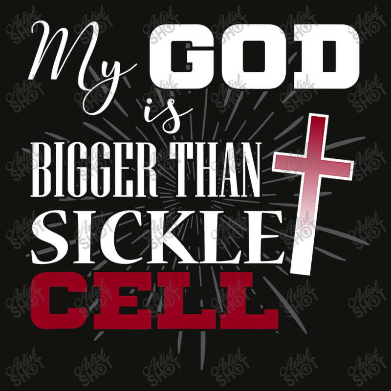 Sickle Cell Awareness Anemia Support God Bigger Scorecard Crop Tee by home12 | Artistshot