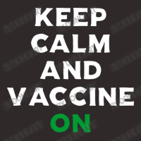 Keep Calm And Vaccine On Racerback Tank | Artistshot