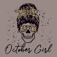 October Girl Skeleton Skull Face Leopard Halloween Vintage T-shirt | Artistshot