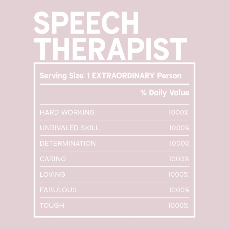 Speech Therapist Nutrition Facts Design Ladies Fitted T-Shirt by adanircasalau | Artistshot