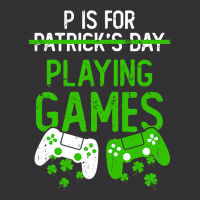 P Is For Playing Games Funny St Patrick S Gamer Bo Vintage Hoodie And Short Set | Artistshot