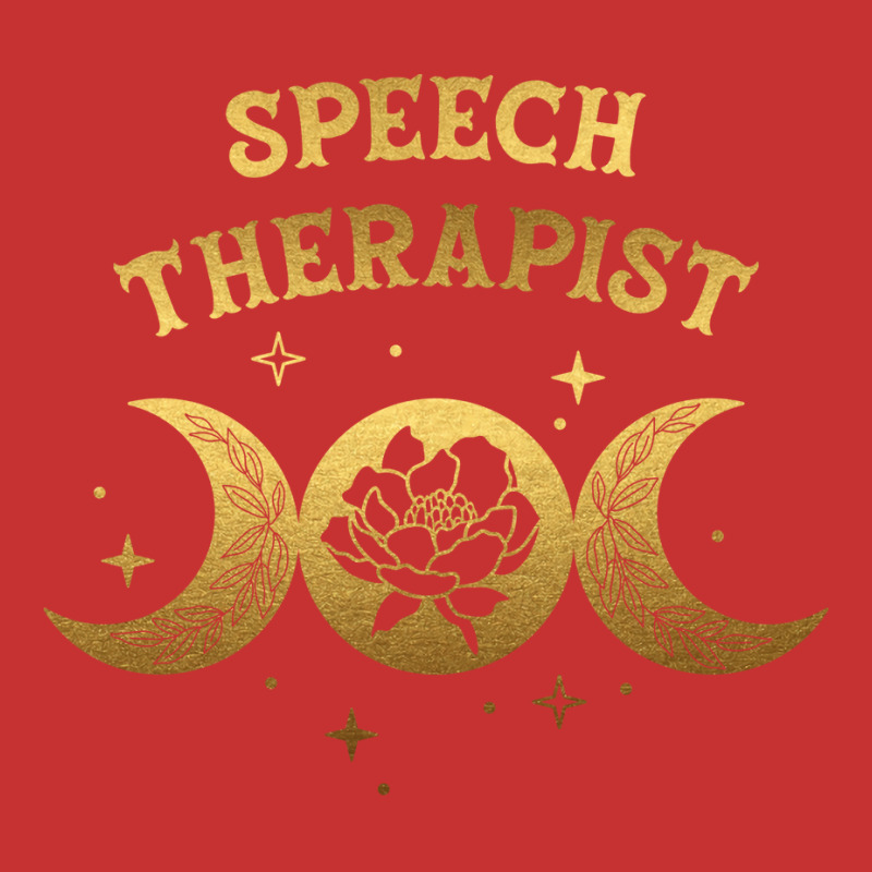 Speech Therapist Boho Moon Wild Rose Golden Design V-Neck Tee by lovaszzhgabid | Artistshot