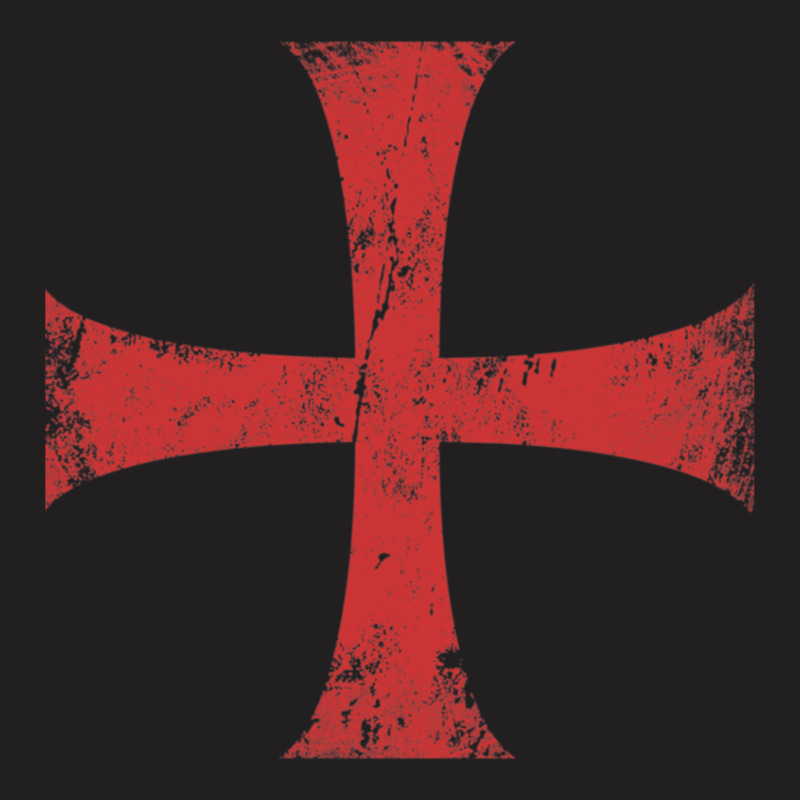 Distressed Crusader Knights Templar Cross Essentia T-shirt | Artistshot