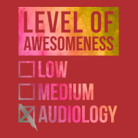 Funny Level Of Awesomeness Low Medium Gift Audiolo Ladies Fitted T-shirt | Artistshot