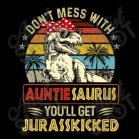 Don't Mess With Auntiesaurus You'll Get Jurasskick V-neck Tee | Artistshot