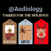 Audiology Christmas Holiday Gift Tag Winter Give J Adjustable Cap | Artistshot