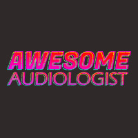 Awesome Audiologist Neon Text Sign Typography Outl Racerback Tank | Artistshot