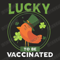 Lucky To Be Vaccinated Ladies Fitted T-shirt | Artistshot