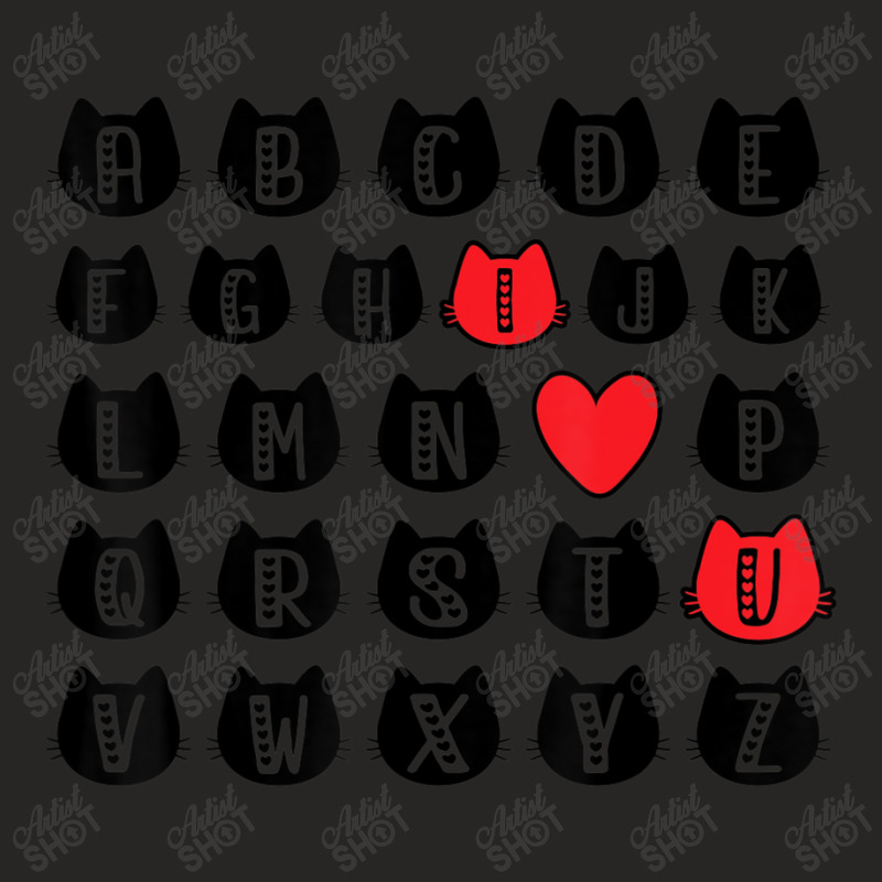 Mens Alphabet Abc I Love You Cat Lover Valentines Ladies Fitted T-Shirt by kimblejoettaefd | Artistshot