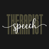 Speech Therapist Tall Font Contrast On Dark Design Flannel Shirt | Artistshot