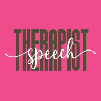 Speech Therapist Tall Font Contrast On Dark Design Crewneck Sweatshirt | Artistshot