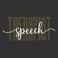 Speech Therapist Tall Font Contrast On Dark Design Vintage Hoodie | Artistshot