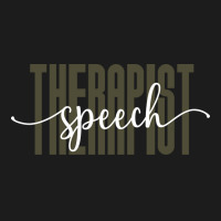 Speech Therapist Tall Font Contrast On Dark Design Hoodie & Jogger Set | Artistshot