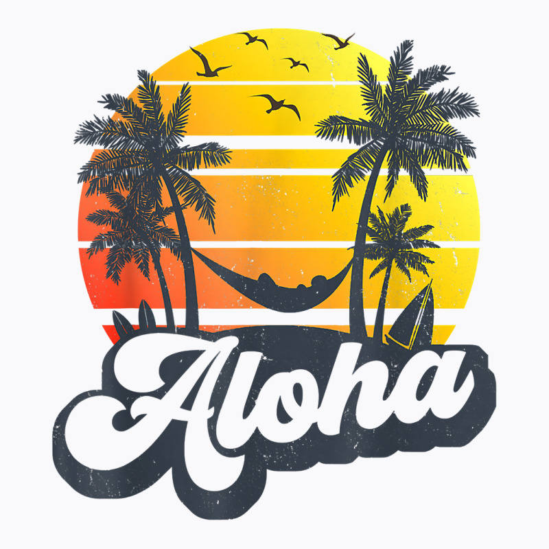 Aloha Hawaii Hawaiian Island Shirt Palm Trees Beac T-Shirt by djeke | Artistshot