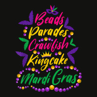 Beads Parades Crawfish Kingcake Mardi Gras Party N Scorecard Crop Tee | Artistshot