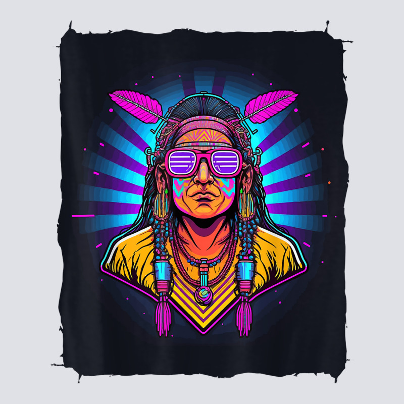 Native American Indian With Sunglasses T Shirt Bucket Hat by ardylanda | Artistshot