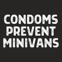 Condoms Prevent Minivans Funny Bachelor Party Safe Ladies Fitted T-shirt | Artistshot