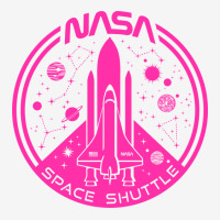 Space Shuttle Hot Pink Emblem Aesthetic Drawstring Bags | Artistshot