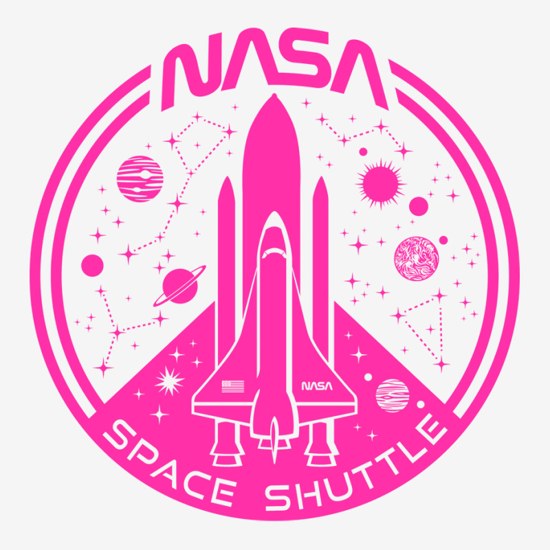 Space Shuttle Hot Pink Emblem Aesthetic Drawstring Bags | Artistshot