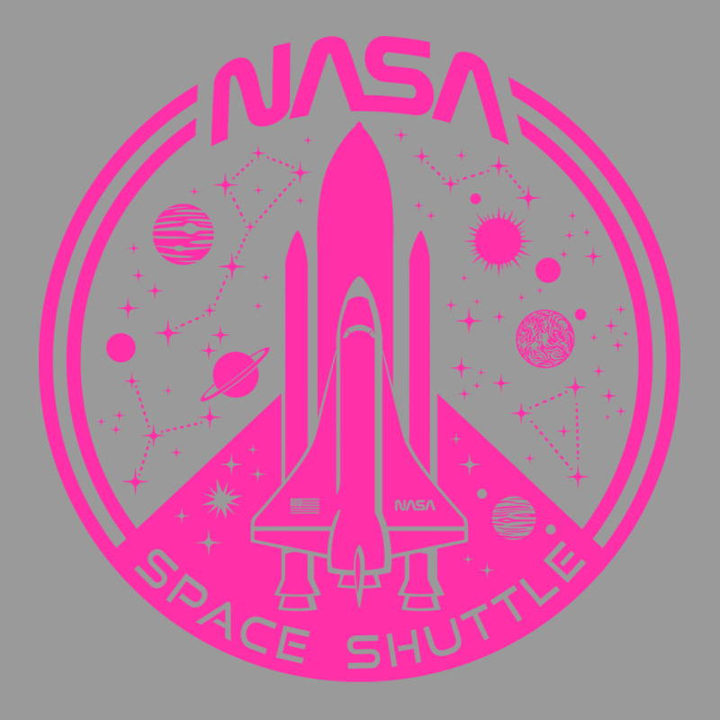 Space Shuttle Hot Pink Emblem Aesthetic Portrait Canvas Print | Artistshot