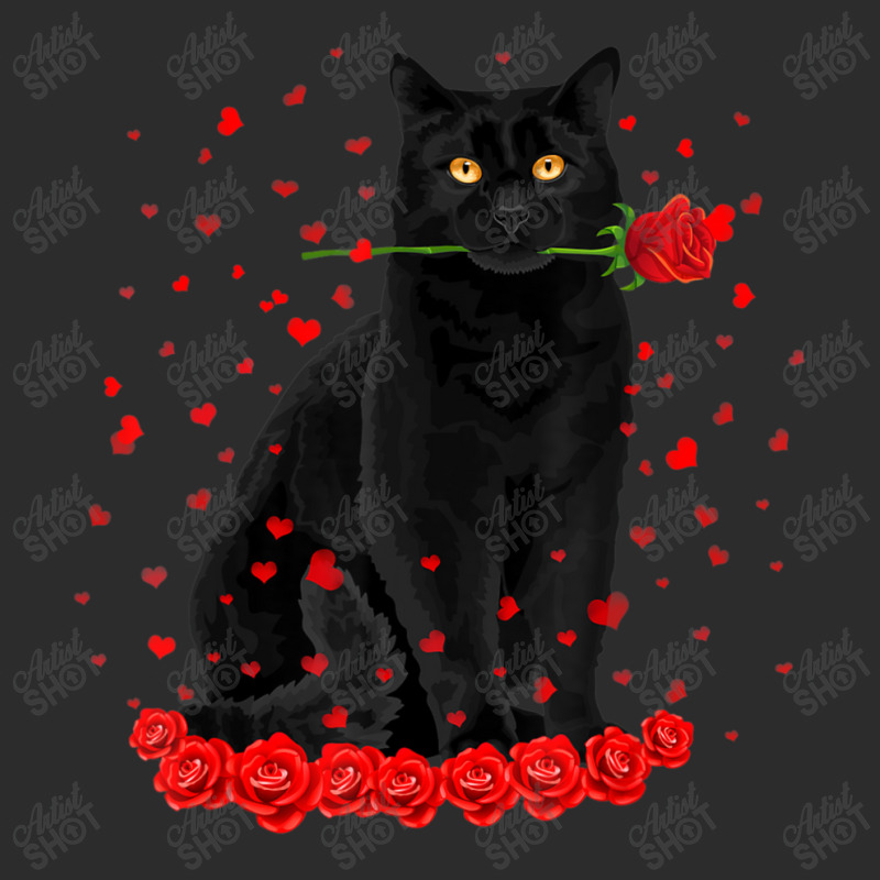 Black Cat With Red Roses Couples Valentine's Day W Exclusive T-shirt by kimblejoettaefd | Artistshot