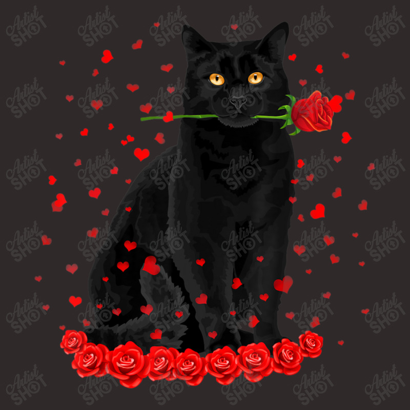 Black Cat With Red Roses Couples Valentine's Day W Racerback Tank by kimblejoettaefd | Artistshot