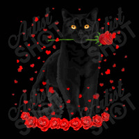 Black Cat With Red Roses Couples Valentine's Day W Toddler 3/4 Sleeve Tee | Artistshot