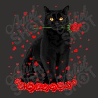 Black Cat With Red Roses Couples Valentine's Day W Champion Hoodie | Artistshot