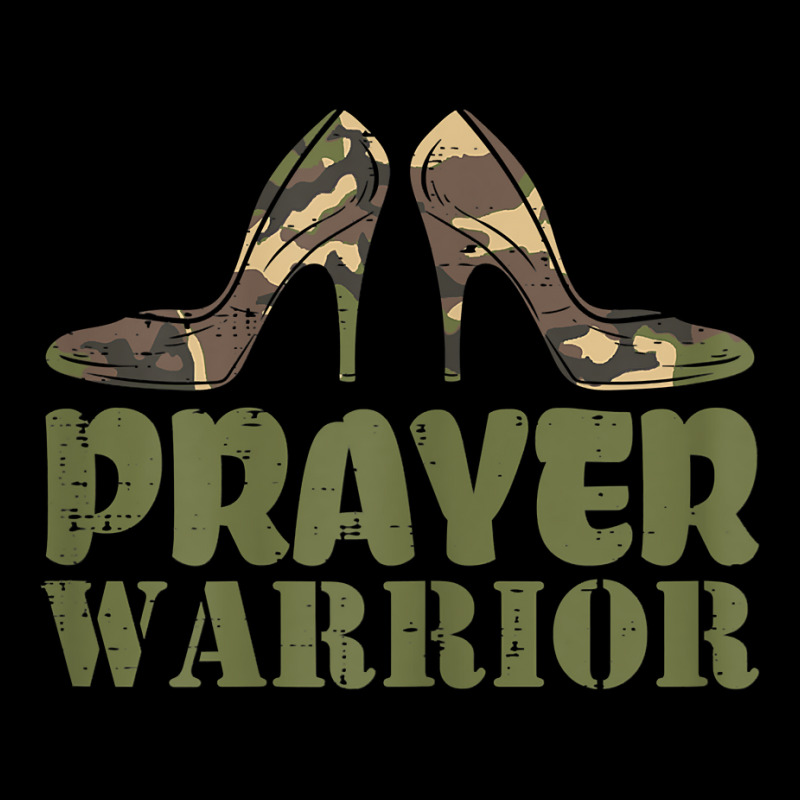 Womens Camo Heels Prayer Warrior Faith God Jesus C Men's Long Sleeve Pajama Set | Artistshot