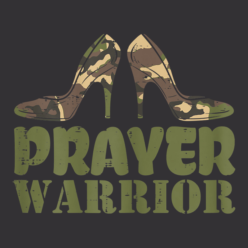 Womens Camo Heels Prayer Warrior Faith God Jesus C Vintage Hoodie | Artistshot