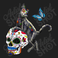 Day Of The Dead Cat Sugar Skull And Butterfly Ladies Polo Shirt | Artistshot