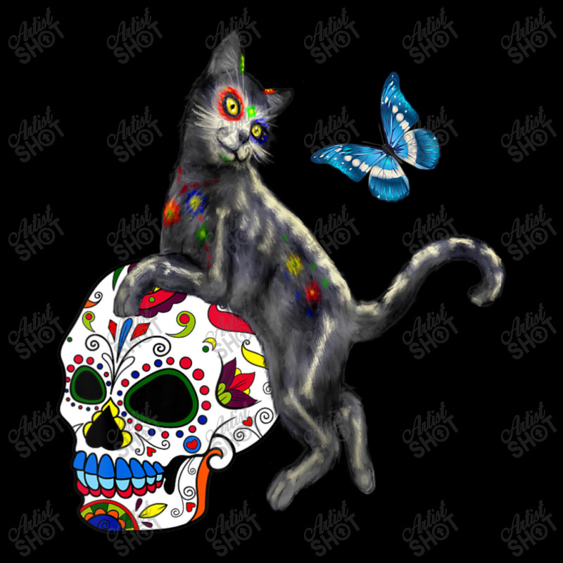 Day Of The Dead Cat Sugar Skull And Butterfly Legging by kimblejoettaefd | Artistshot