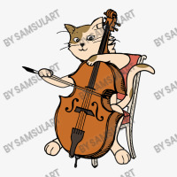 Cellist Cat Playing Cello Instrument Funny Gift For Violin Music Lover Ladies Fitted T-shirt | Artistshot