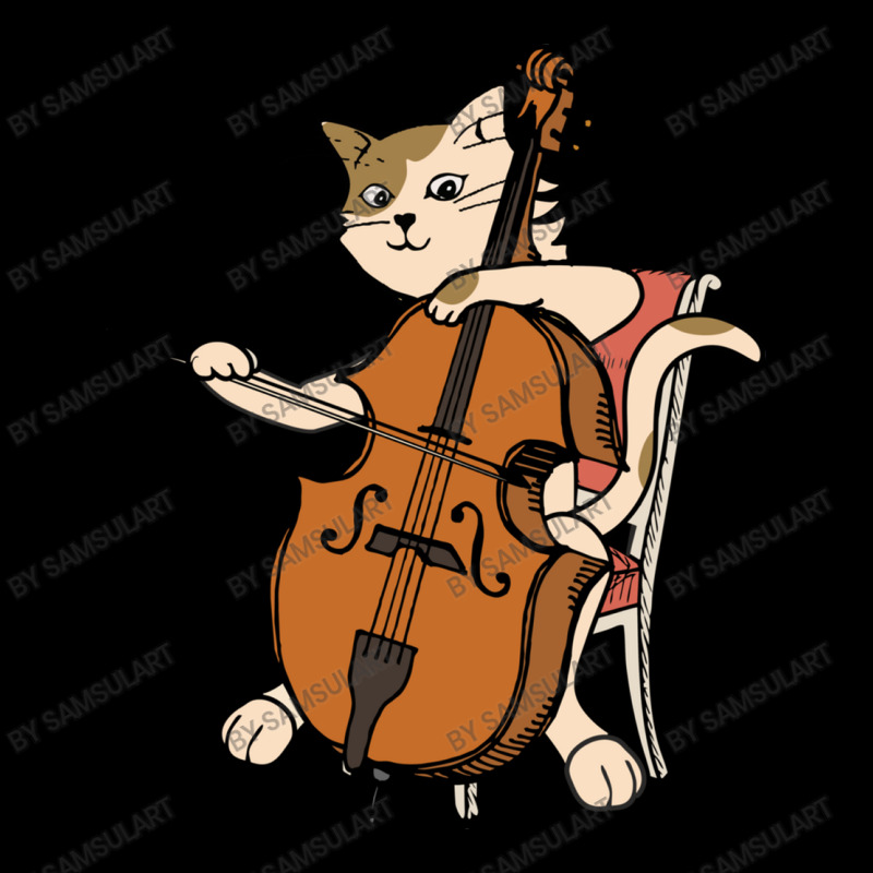 Cellist Cat Playing Cello Instrument Funny Gift For Violin Music Lover Cropped Sweater by SamsulArt | Artistshot