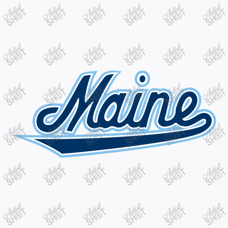 Maine, Black ,bears ,script, T-Shirt by viscaro | Artistshot