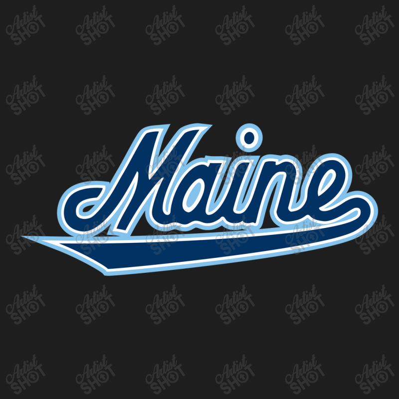 Maine, Black ,bears ,script, Classic T-shirt by viscaro | Artistshot