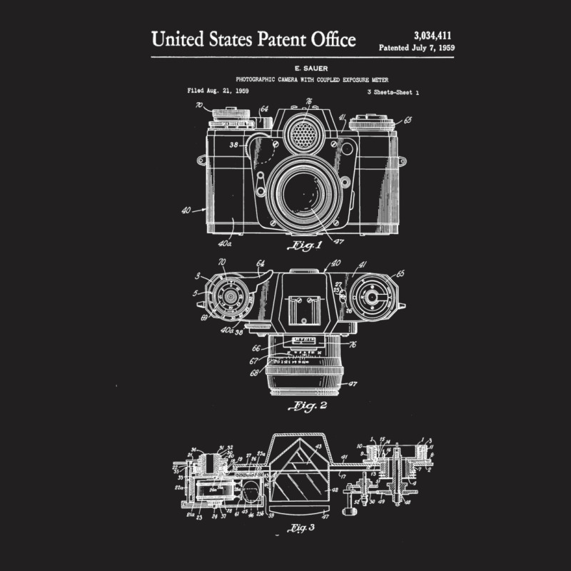 Camera Patent White T-shirt | Artistshot