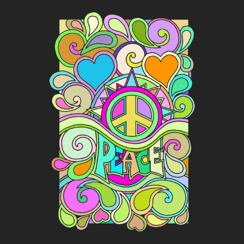 Psychedelic Hippy Retro Peace Art 1 3/4 Sleeve Shirt by hermesginderq | Artistshot