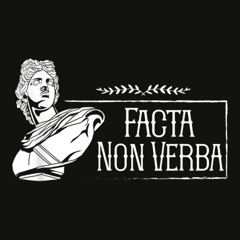 Latin Saying   Facta Non Verba T Shirt Scorecard Crop Tee by mheny | Artistshot